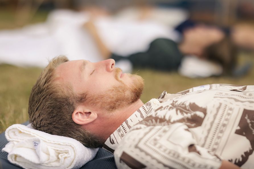 Wim Hoff Workshop at Goodwood Hotel with Sarah Huntley. Participants are Goodwood Staff..Client: Goodwood Health..Picture date: Monday June 26, 2023..Photograph by Christopher Ison ©.07544044177.chris@christopherison.com.www.christopherison.com..IMPORTANT NOTE REGARDING IMAGE LICENCING FOR THIS PHOTOGRAPH: This image is supplied to the client under the terms previously agreed. No sales are permitted unless expressly agreed in writing by the photographer. Sharing with third parties is prohibited without the written permission of the photographer.