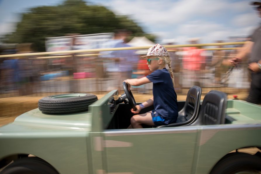 Young/future drivers entertainment at Jaguar Landrover, Goodwood Festival of Speed 2018