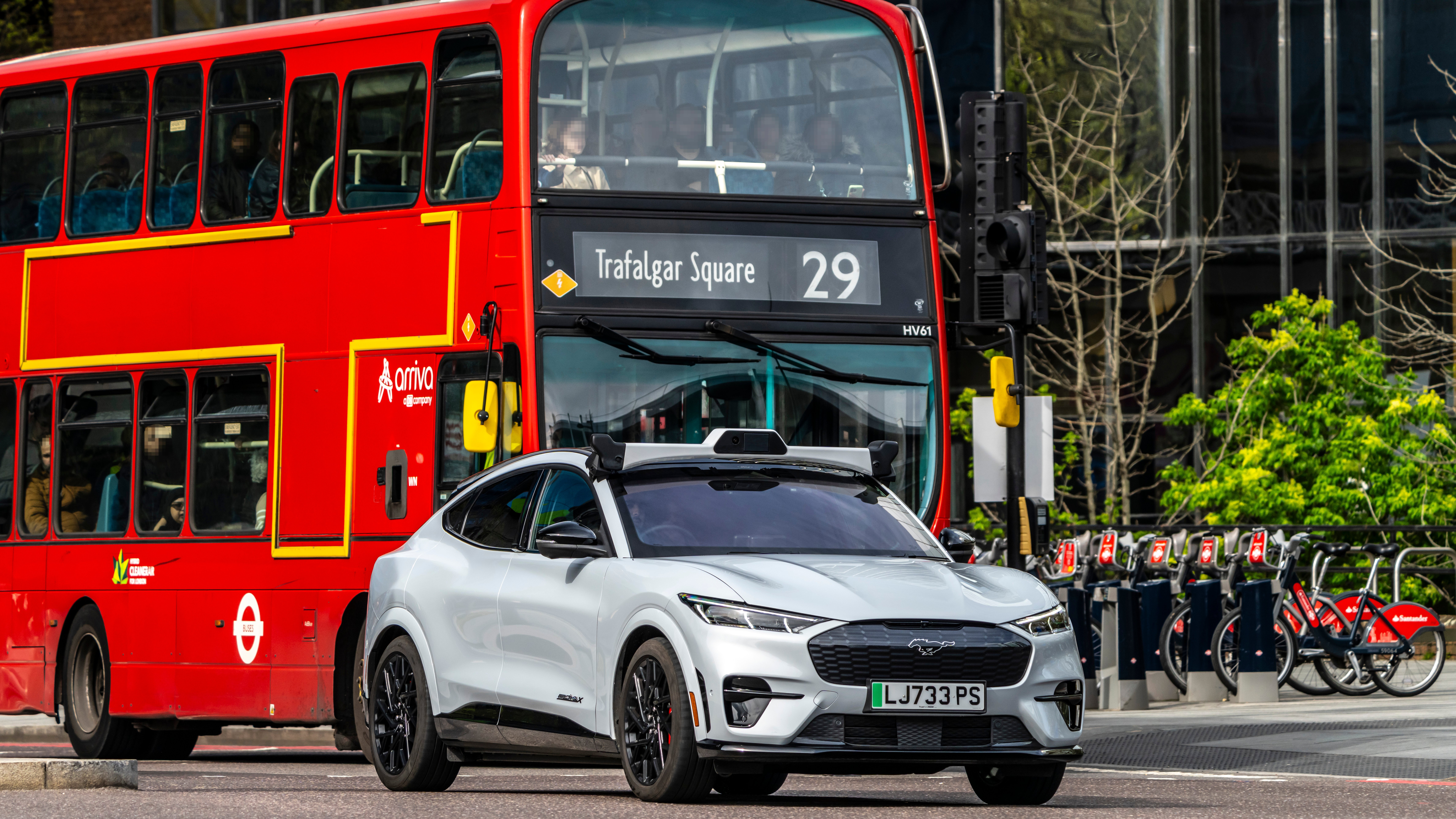 Wayve Ford Mustang Mach-E on a London street
