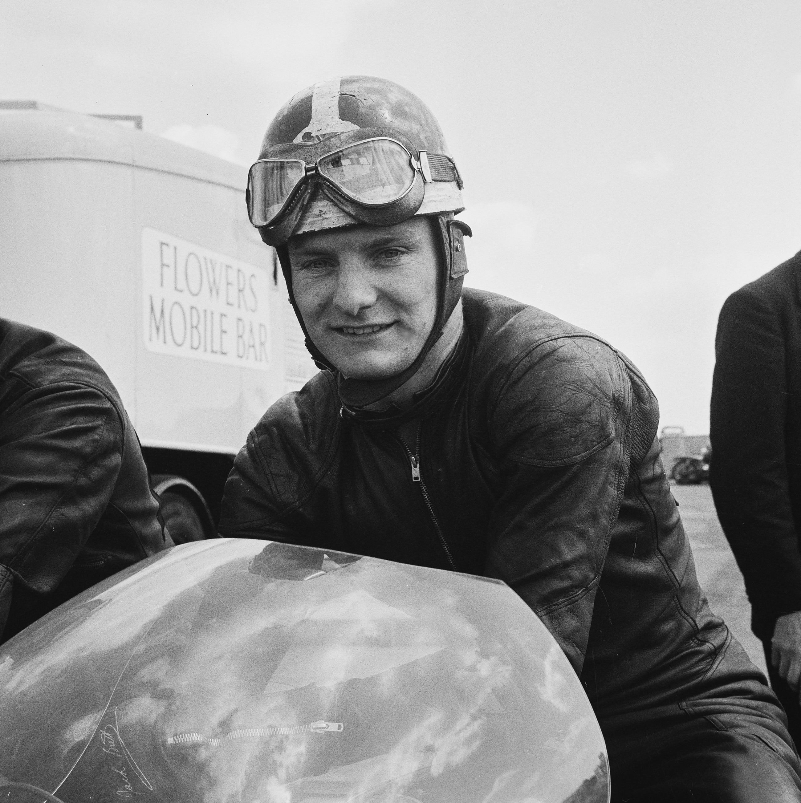 A young Mike Hailwood prepares to race at Silverstone in 1960.
