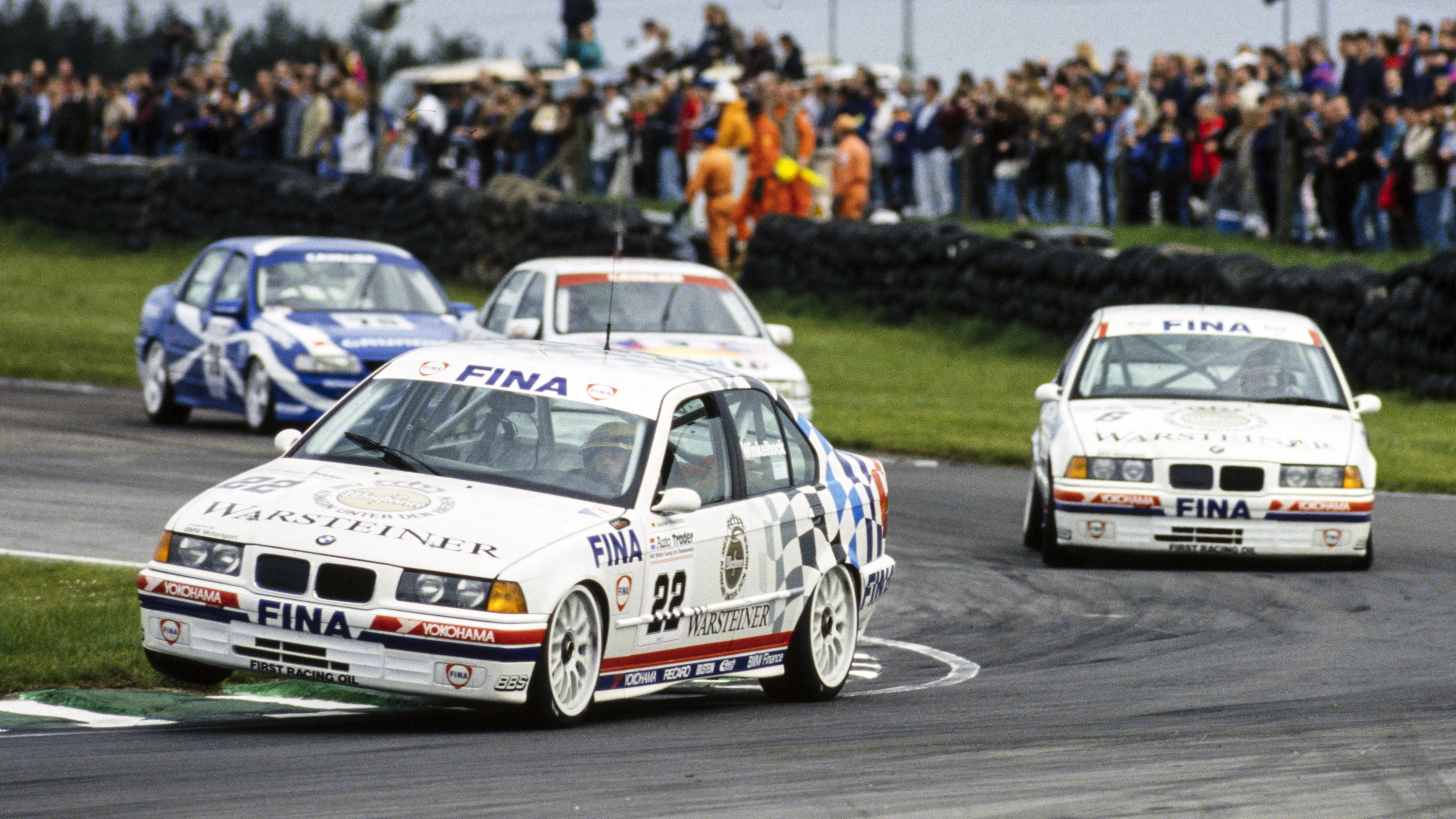 Soper chases Winkelhock on his way to victory at Snetterton, May 1993.