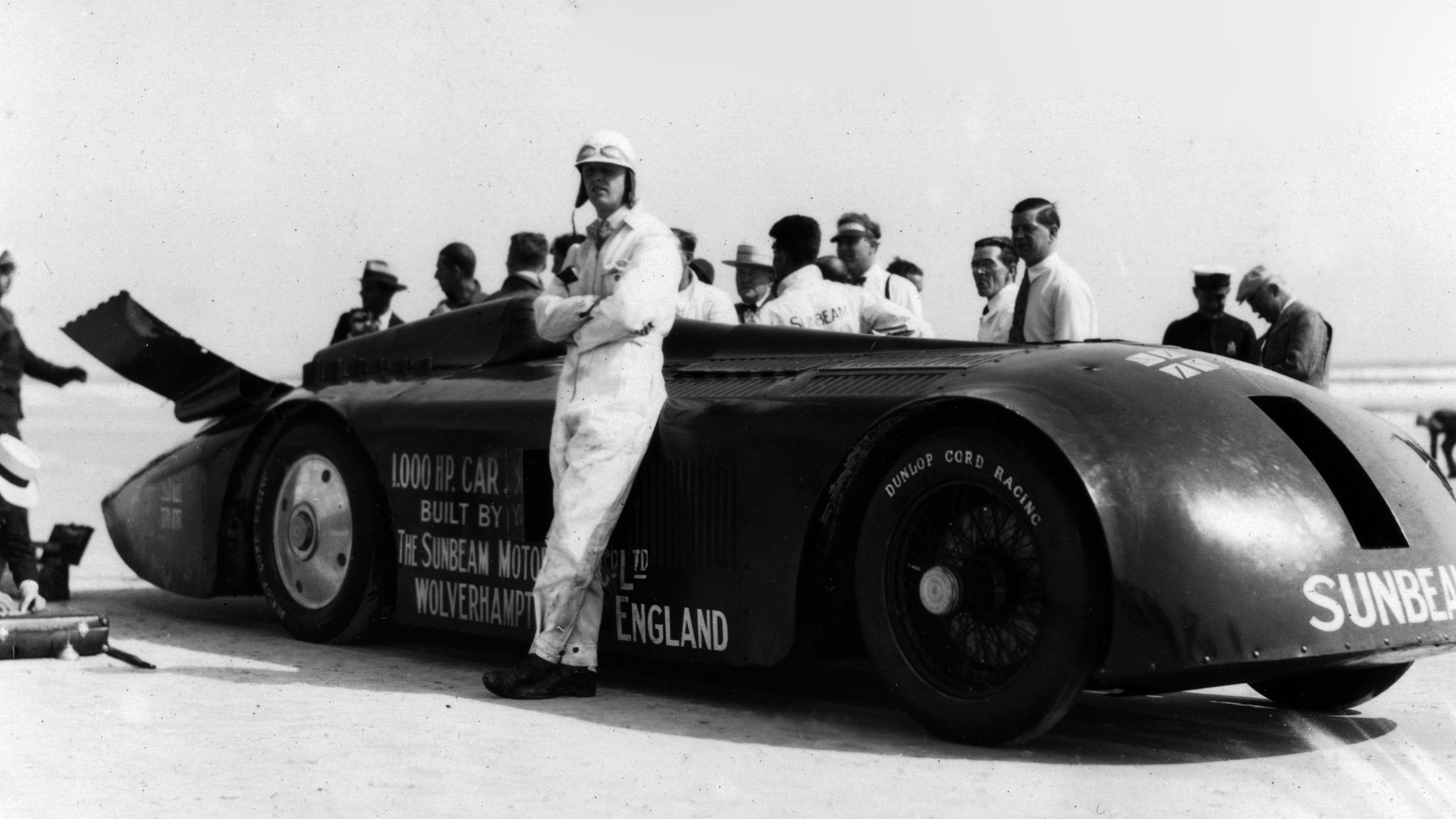 With the Sunbeam 1000hp 'Slug', Segrave attemped a world land speed record at Daytona 1927.