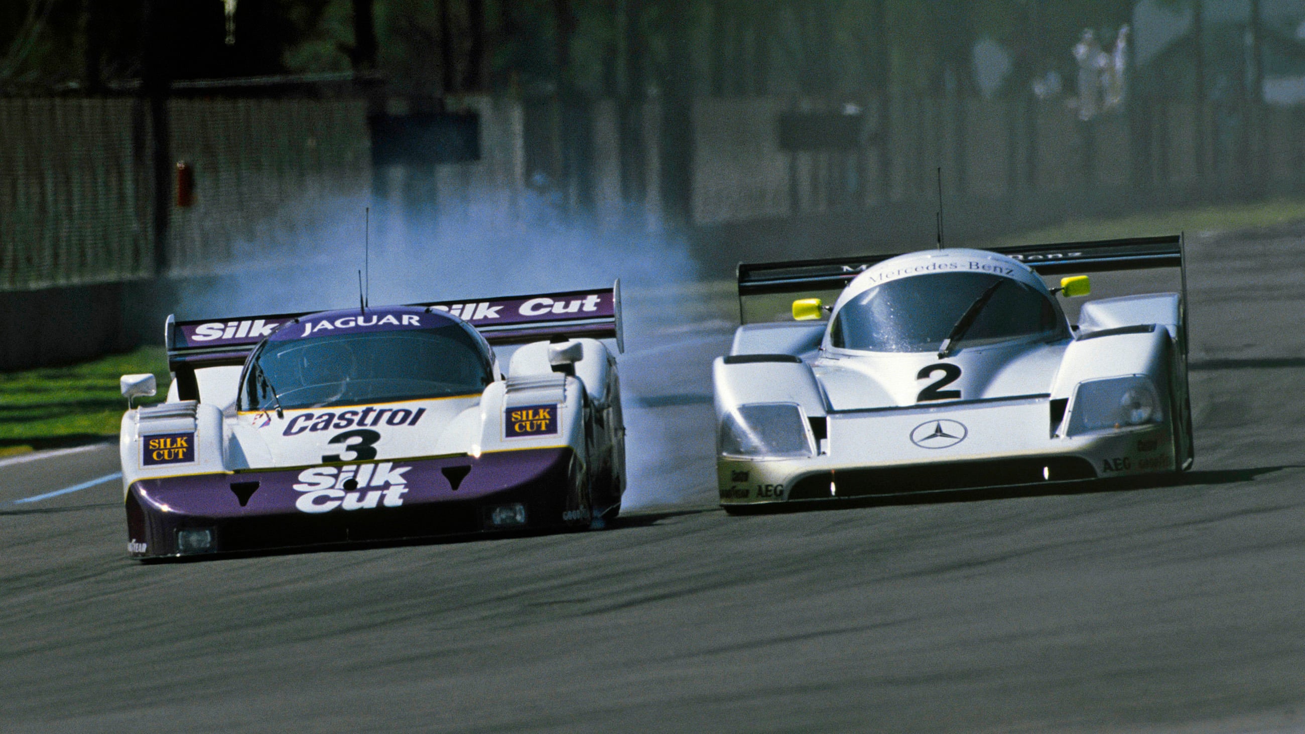 The Silk Cut Jaguars engaged in an iconic battle with Mercedes-Benz during a renaissance of the legendary Group C era.