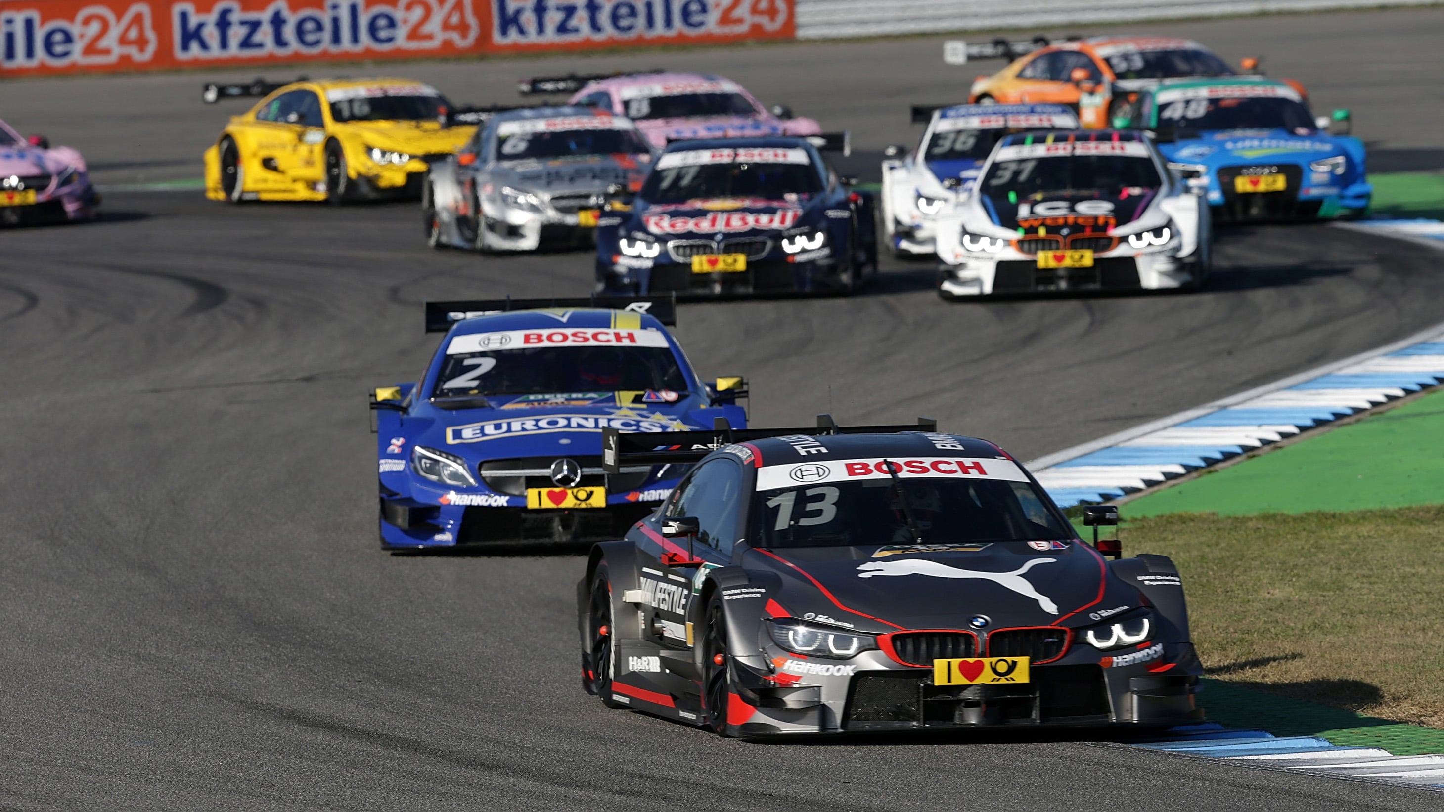 Antonio Felix da Costa of BMW Team Schnitzer leads the practice session for the opening race of the 2026 DTM Championship at Hockenheimring.