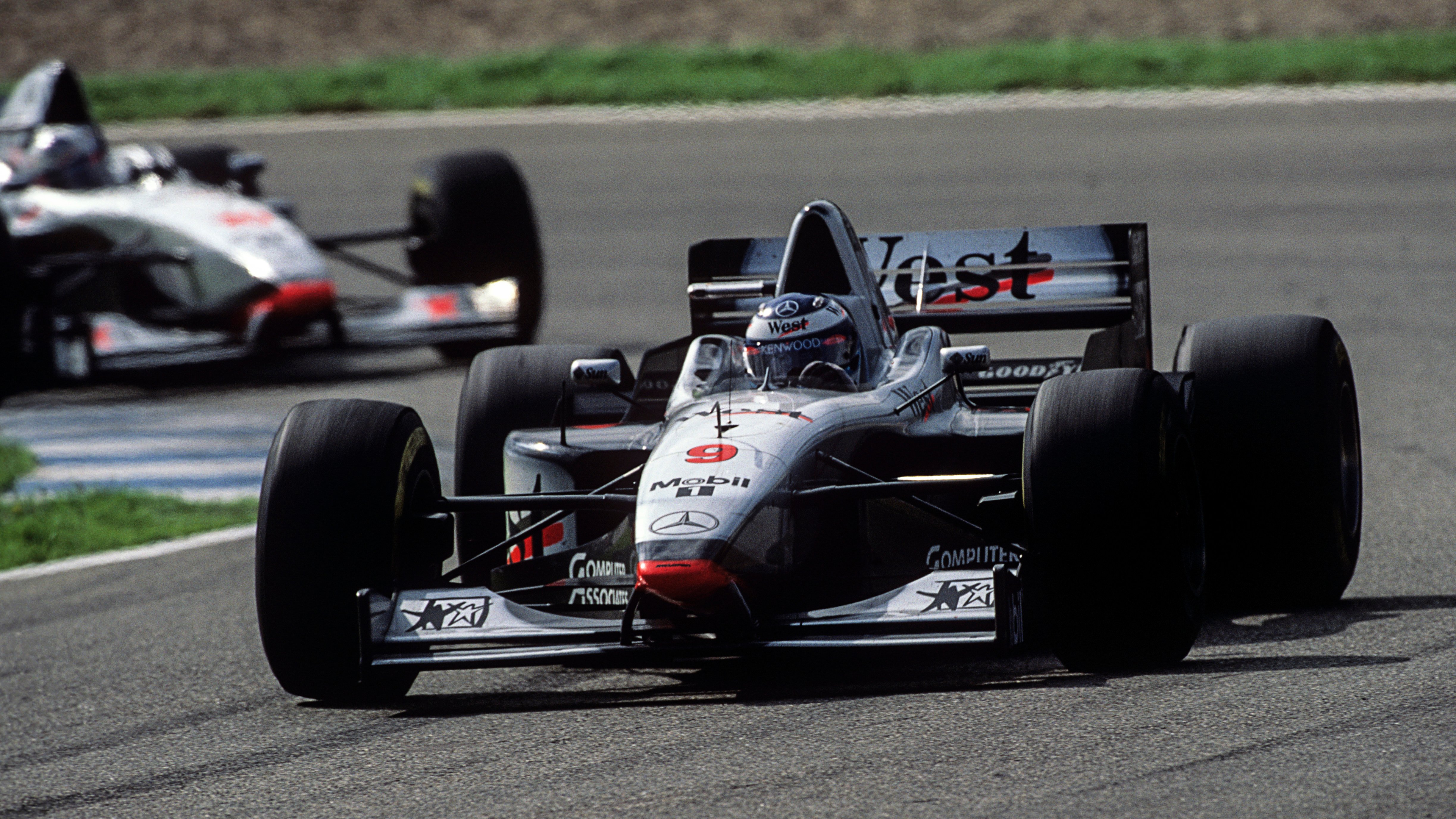 Häkkinen finally took his first F1 victory at the 1997 European Grand Prix, in the McLaren MP4-12.