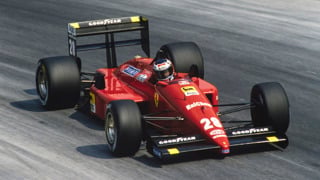 Berger, driving his Ferrari F187/88C, at the Italian Grand Prix at Monza, September 1988. Ferrari took a poignant 1-2 finish at its home race.