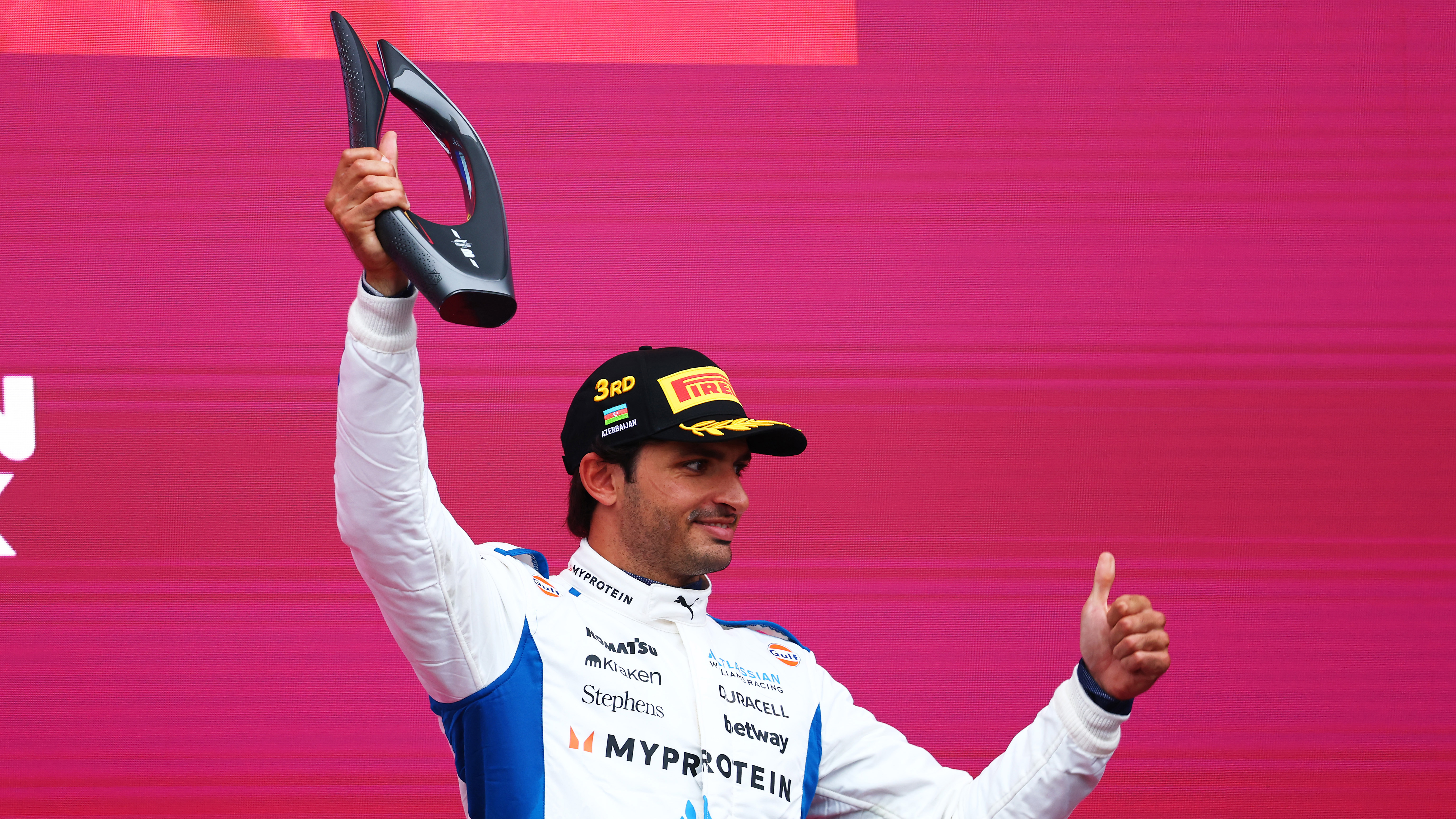 Sainz achieved two third-place finishes in a row in his first campaign with Williams, including at the 2025 Azerbaijan Grand Prix.
