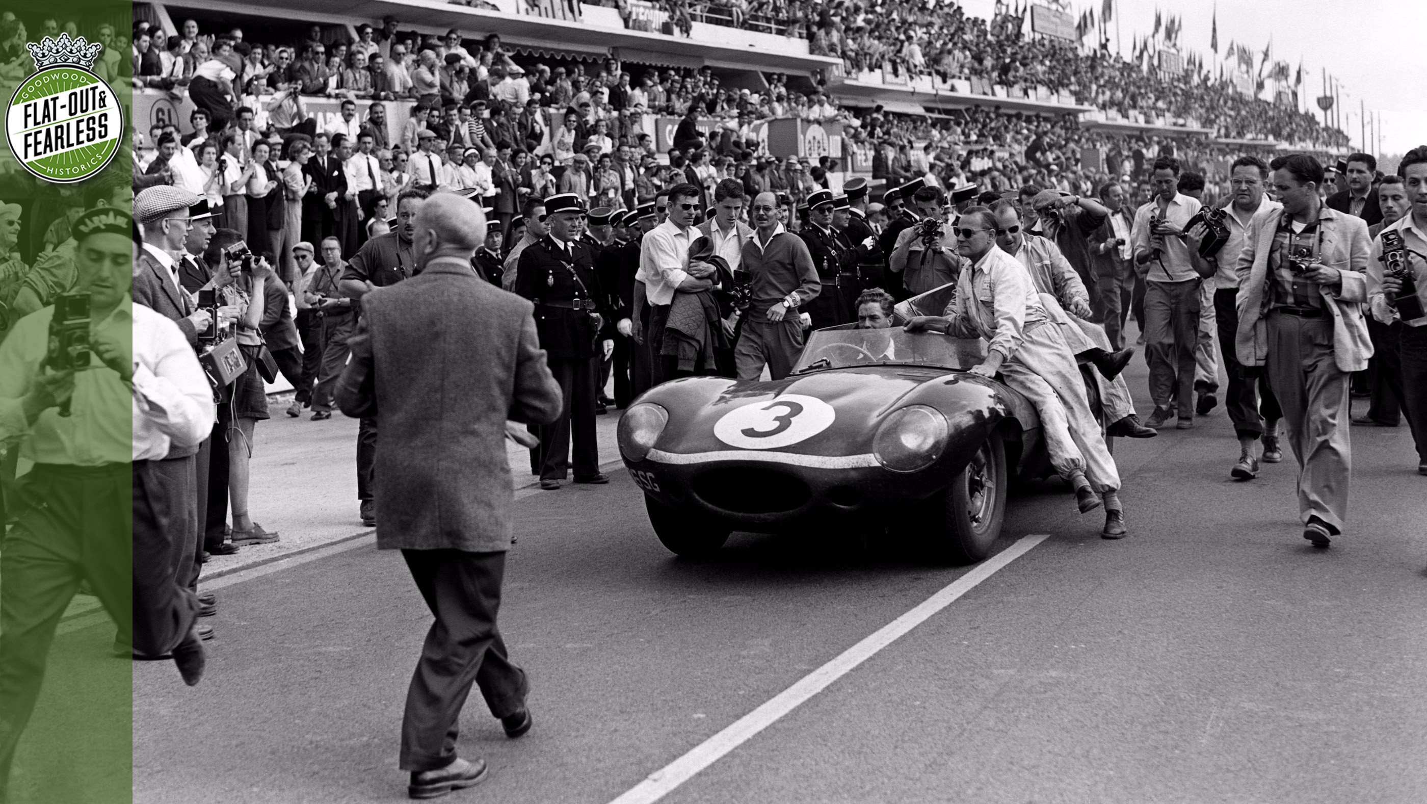 1956 Jaguar D type Le Mans winner 1955 and 1957 Stock Photo - Alamy