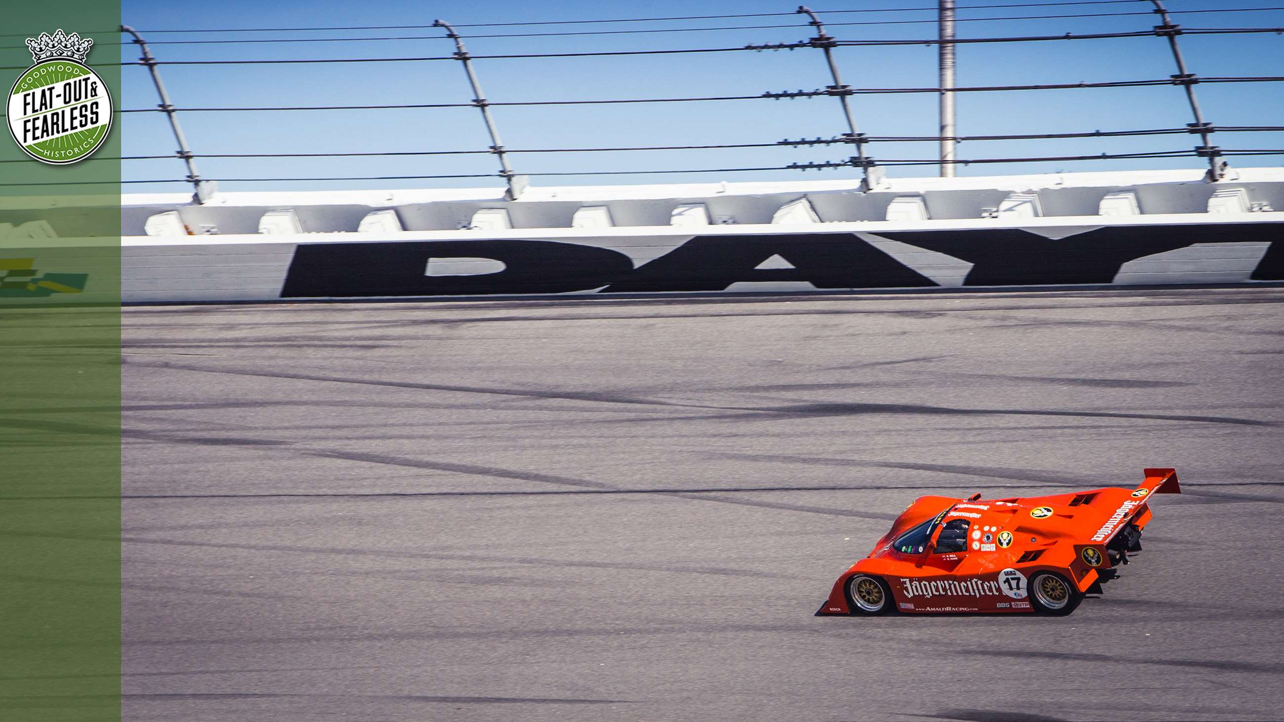 Daytona's banking is so big it makes racing cars look like slot cars