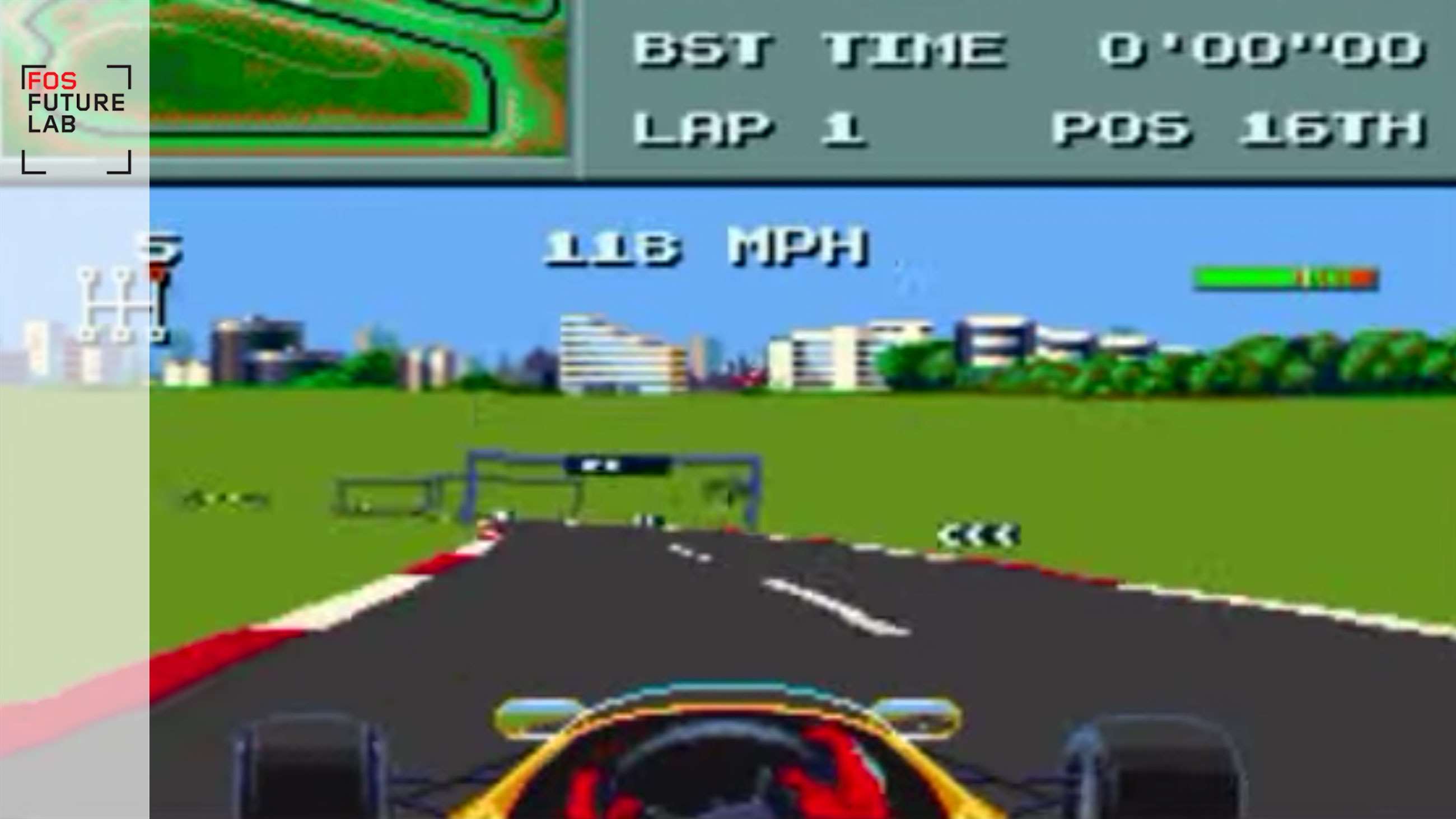 90s video game with cars