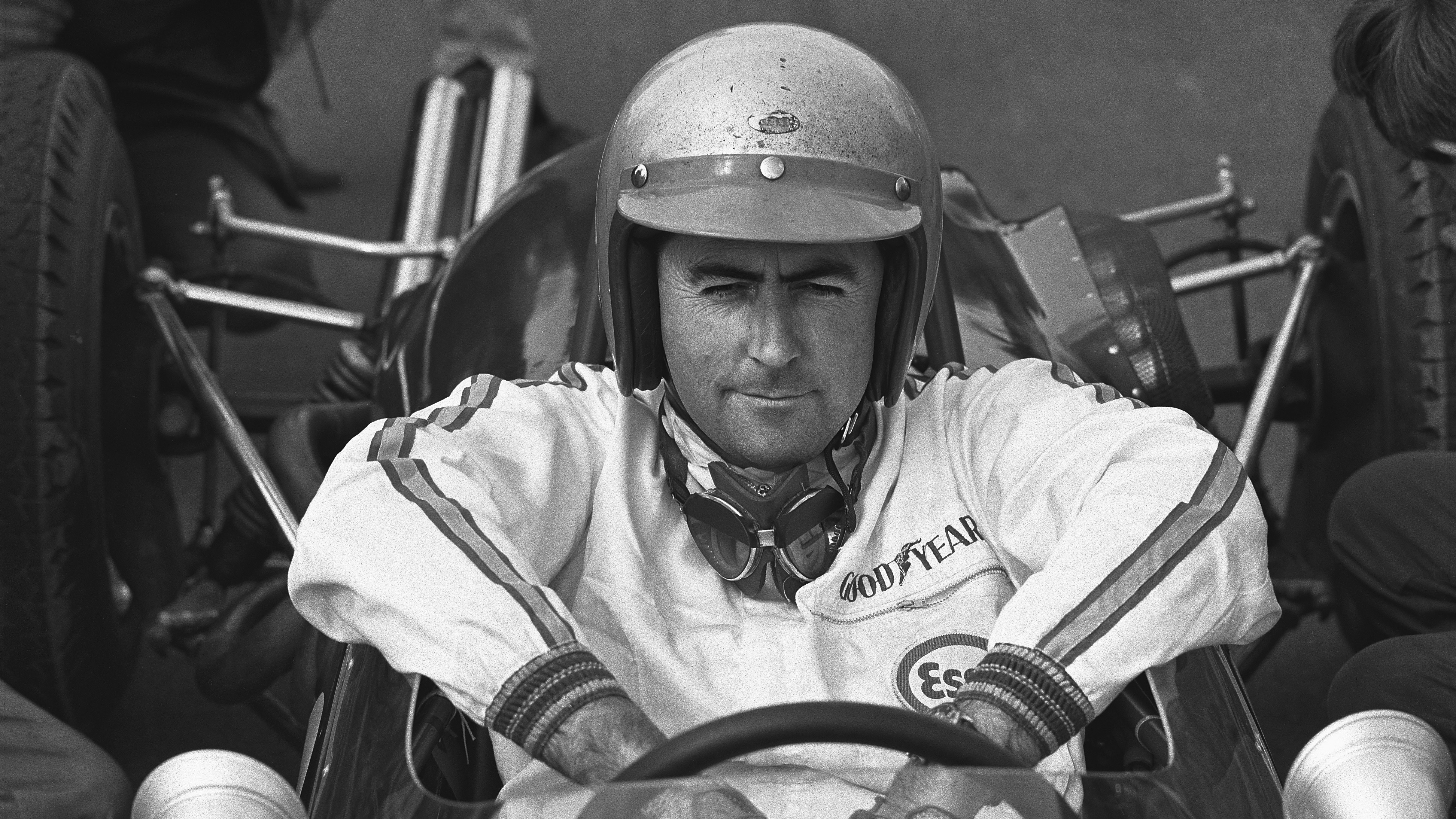 Brabham sits in his BT18 for the F2 Sunday Mirror Trophy, April 1966.