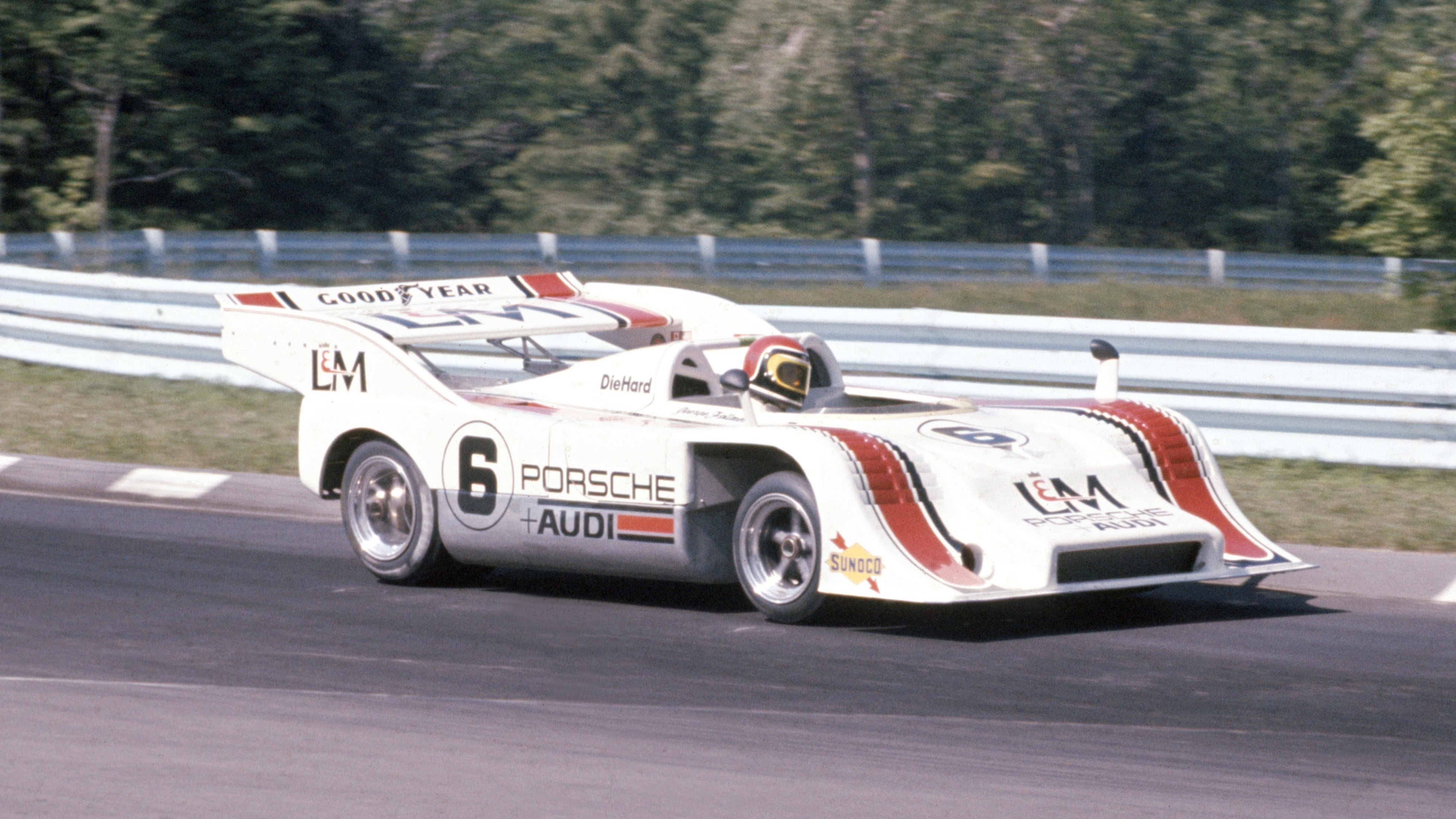 George Follmer races the Porsche 917/10K at Watkins Glen, July 1972.