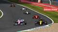 2020 F1 British Grand Prix Lance Stroll (Racing Point) battles Esteban Ocon (Renault)