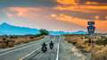 Route 66 sunset biker image – best road trips to plan