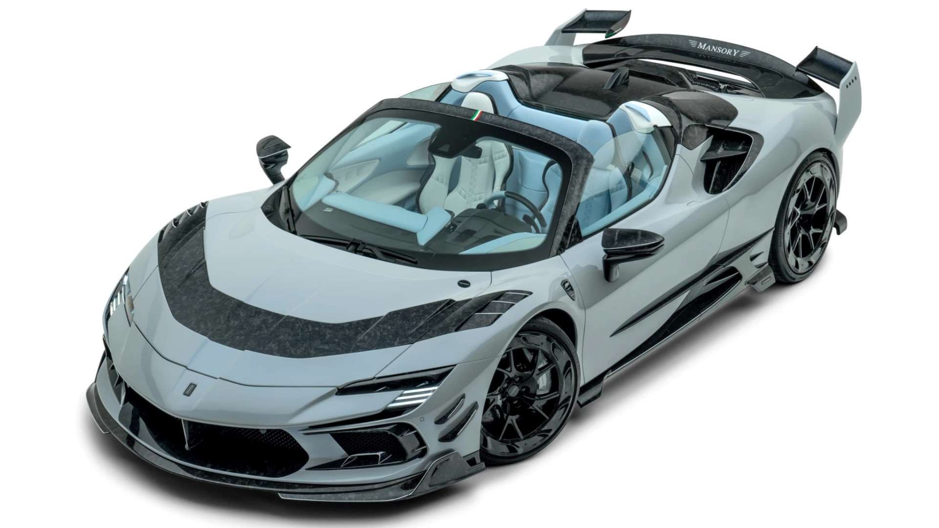 Ferrari Modid Mansory F9XX Tempesta Celeste is a modified Ferrari SF90 Spider | GRR