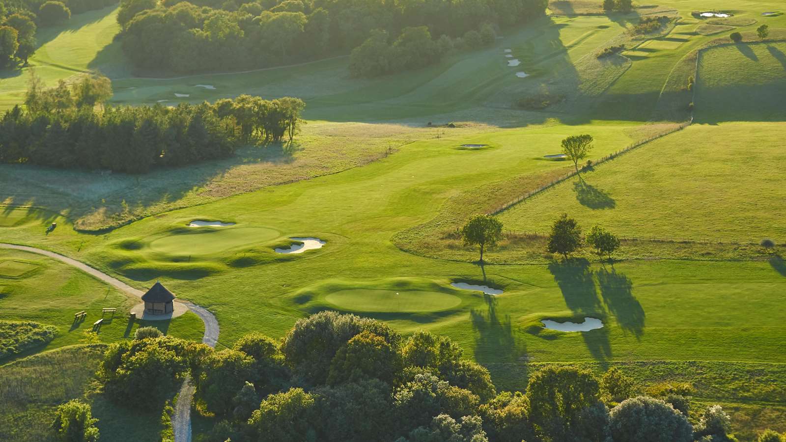 Aerial view of The Downs Course at Golf At Goodwoo
