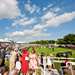 A view of the parade ring from the Oak Tree Lawn at Glorious Goodwood (Qatar Goodwood Festival). 
