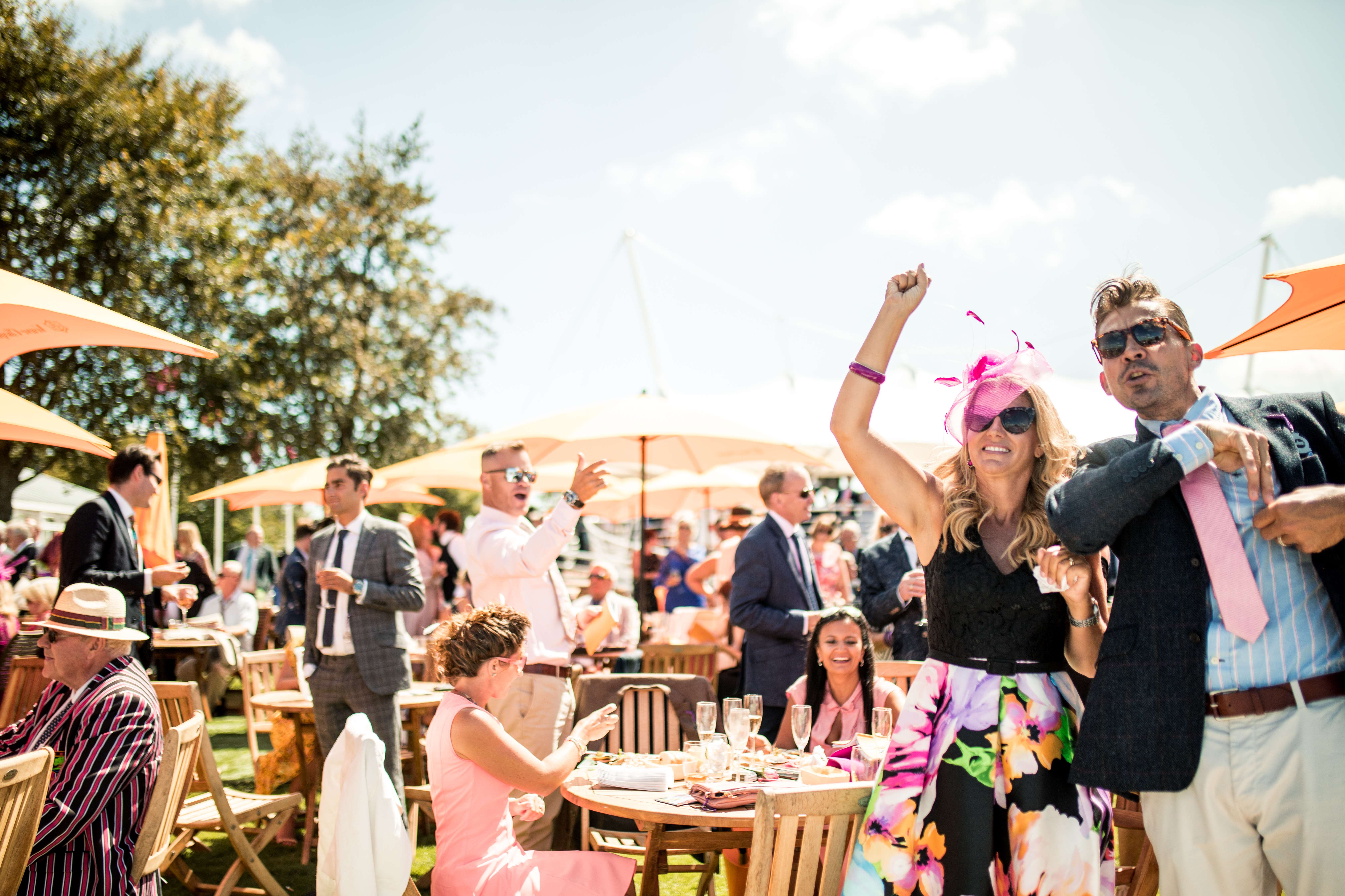 Guests celebrating in the Richmond Enclosure