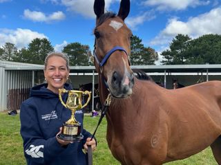 Australian racehorse trainer and broadcaster Charlotte Littlefield preparing for 2026 Markel Magnolia Cup Ph. Hayfields Racing.jpeg