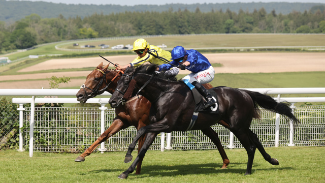 A photo finish win for Golden Story with Pierre-Louis Jamin in The  British Stallion Studs EBF Cocked Hat Stakes. Ph. by Sam Stephenson.JPG